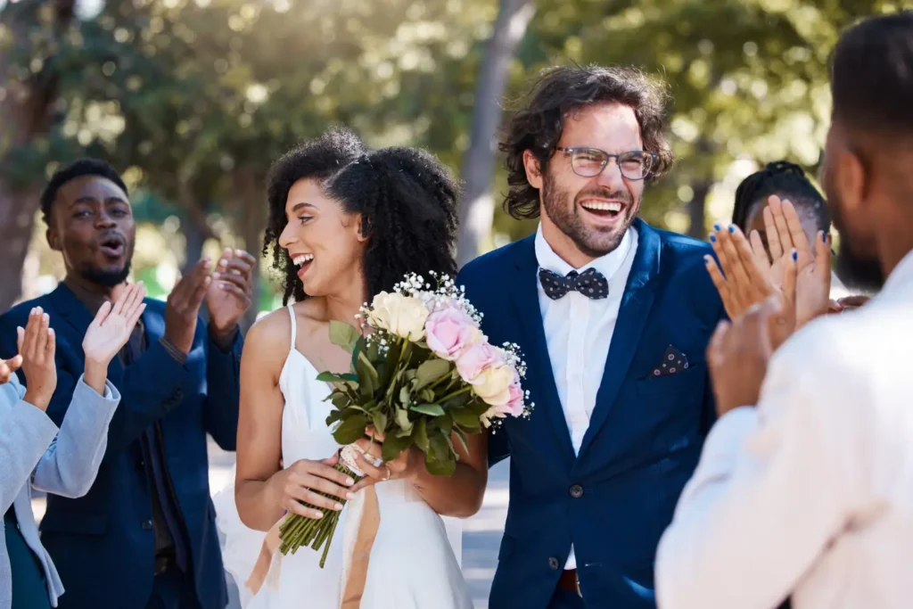 Wedding Ceremony with Groom and Bride